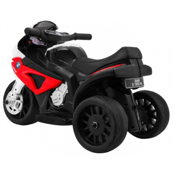 Motor BMW S1000 RR Mini na akumulator dla dzieci Czerwony + 3 koła + Dźwięki + LED